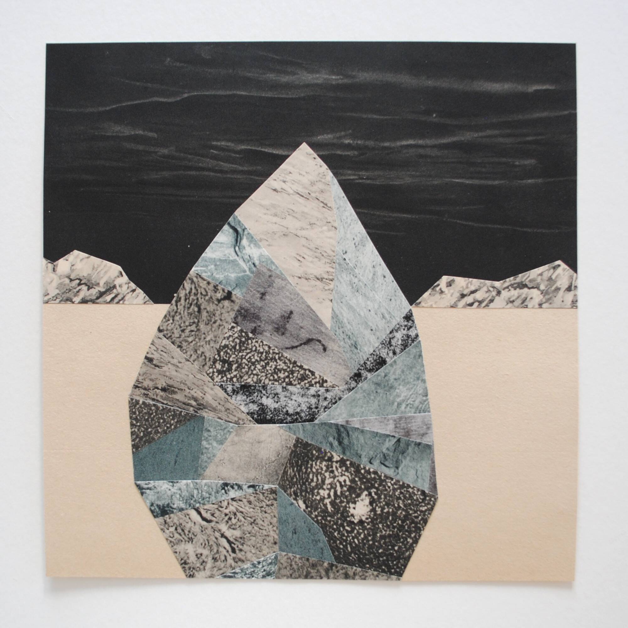 Collage on paper • mineralogy iv