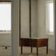Antique mahogany desk, custom-made by a Danish cabinetmaker, early 1900s.