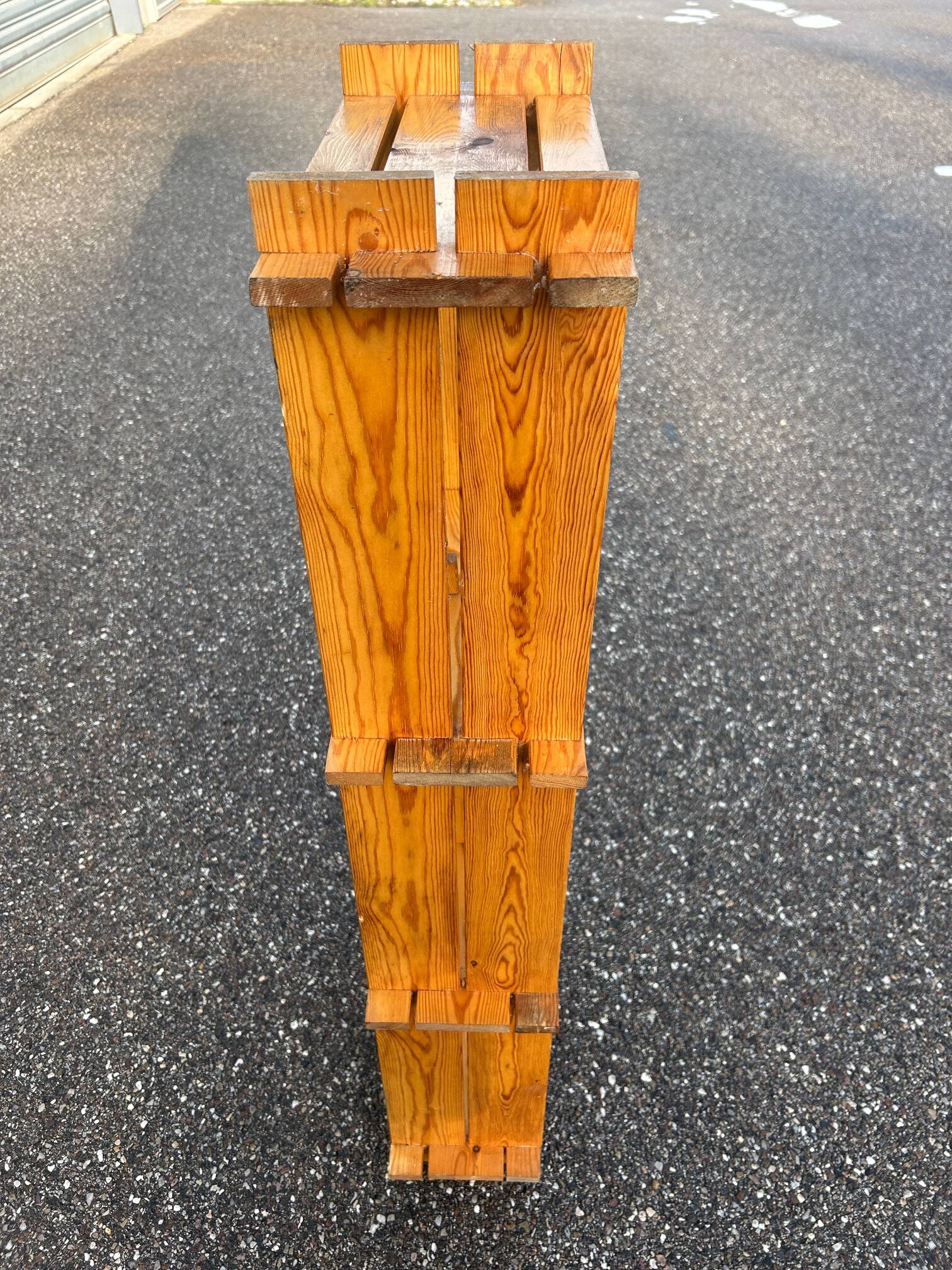 brutalist pine shelf 1970