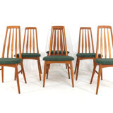 Set of 6 Niels Koefoed 'Eva' chairs - danish design in teak - vintage