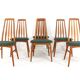 Suite de 6 chaises Niels Koefoed 'Eva' - design danois en teck - vintage