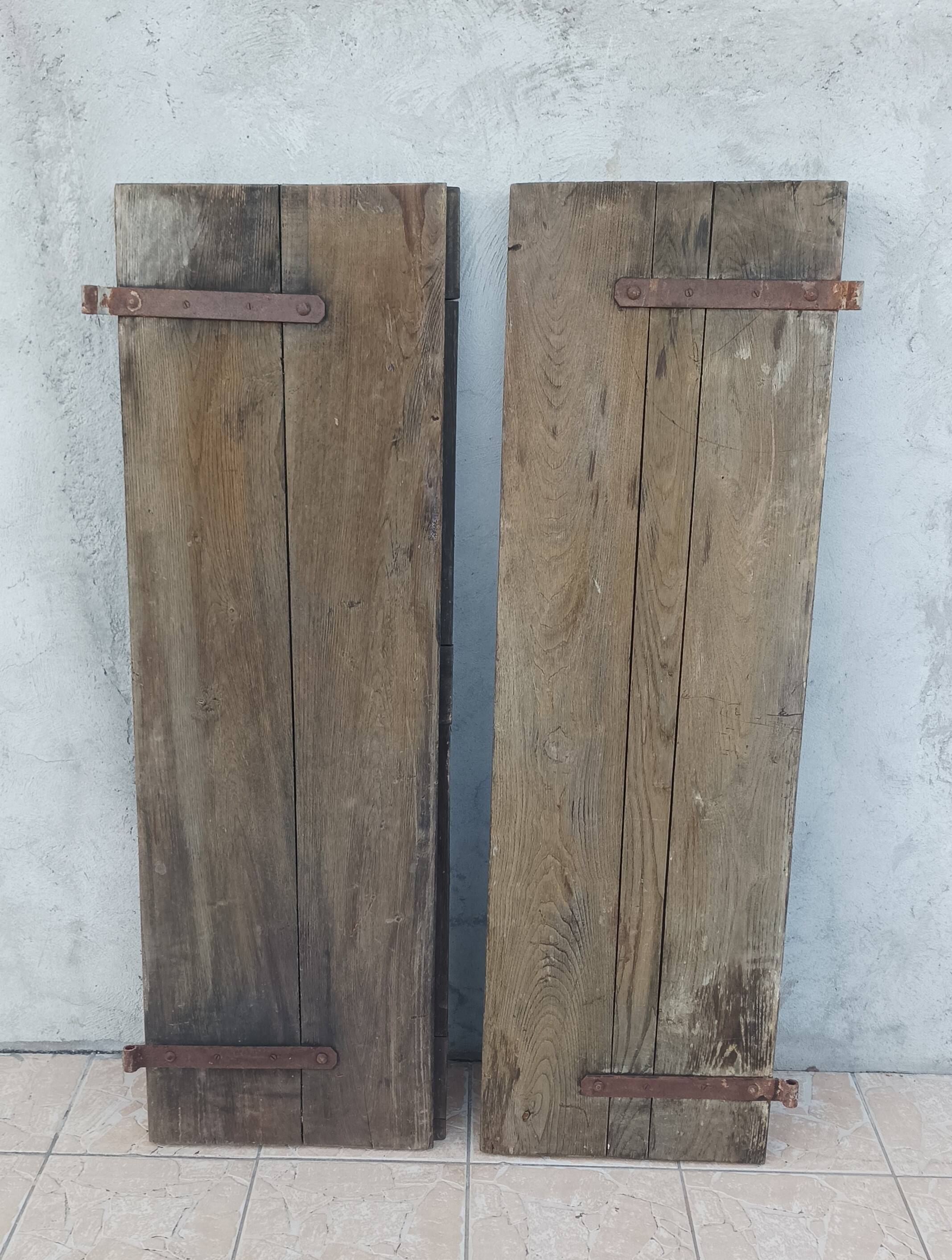Pair of antique oak shutters
