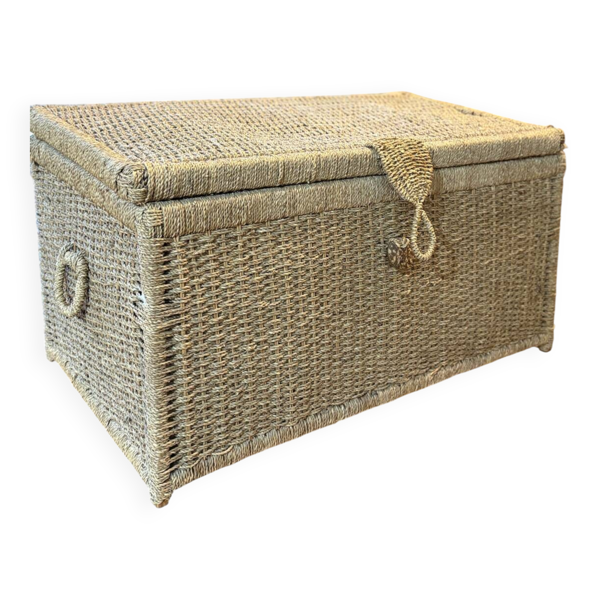 Large wicker toy trunk