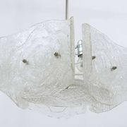 Frosted glass chandelier from the mid-century by J. T. Kalmar, Austria, 1960s.