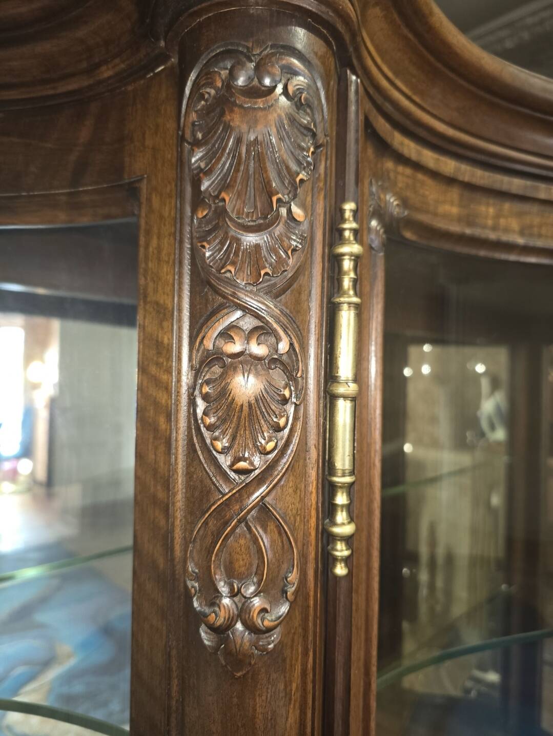 Unique burl walnut display case