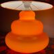 Supertone table lamp - orange opaline and vintage fabric