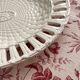 Dish in fine old earthenware, braided and openwork
