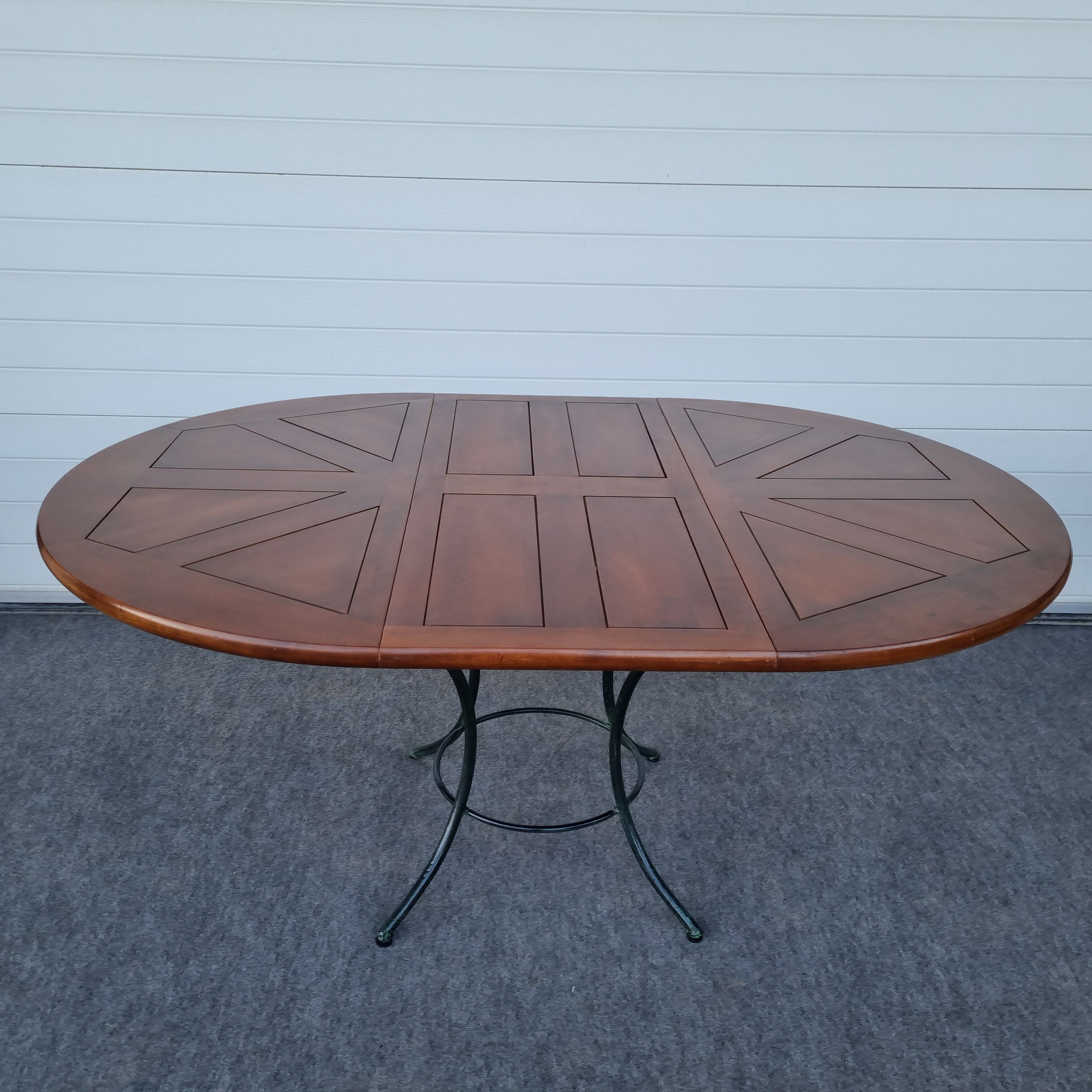 Set of 1 Table and 4 Chairs wrought iron 80s