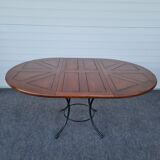 Set of 1 Table and 4 Chairs wrought iron 80s