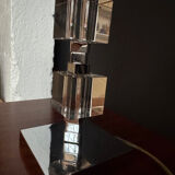 Art Deco lamp in chrome and crystal