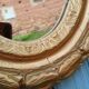 Miroir ancien en bois doré