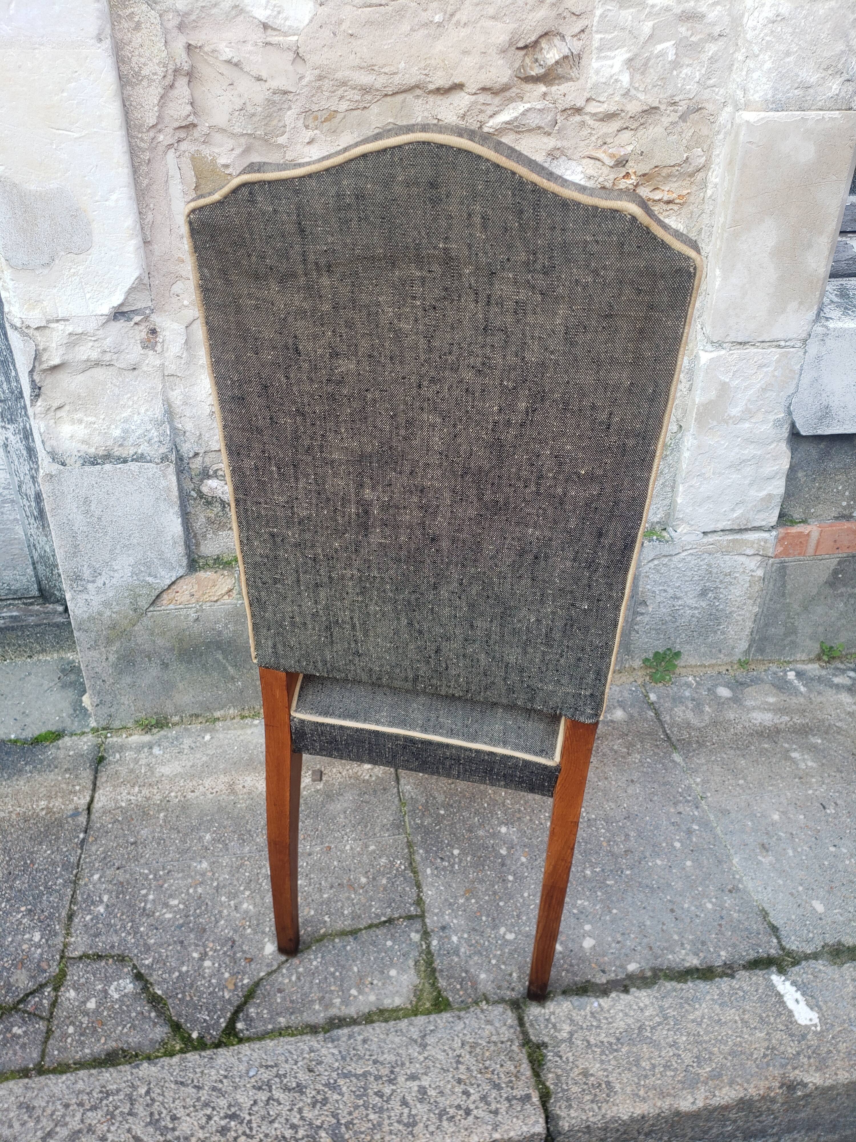 8 vintage chairs lined grey black