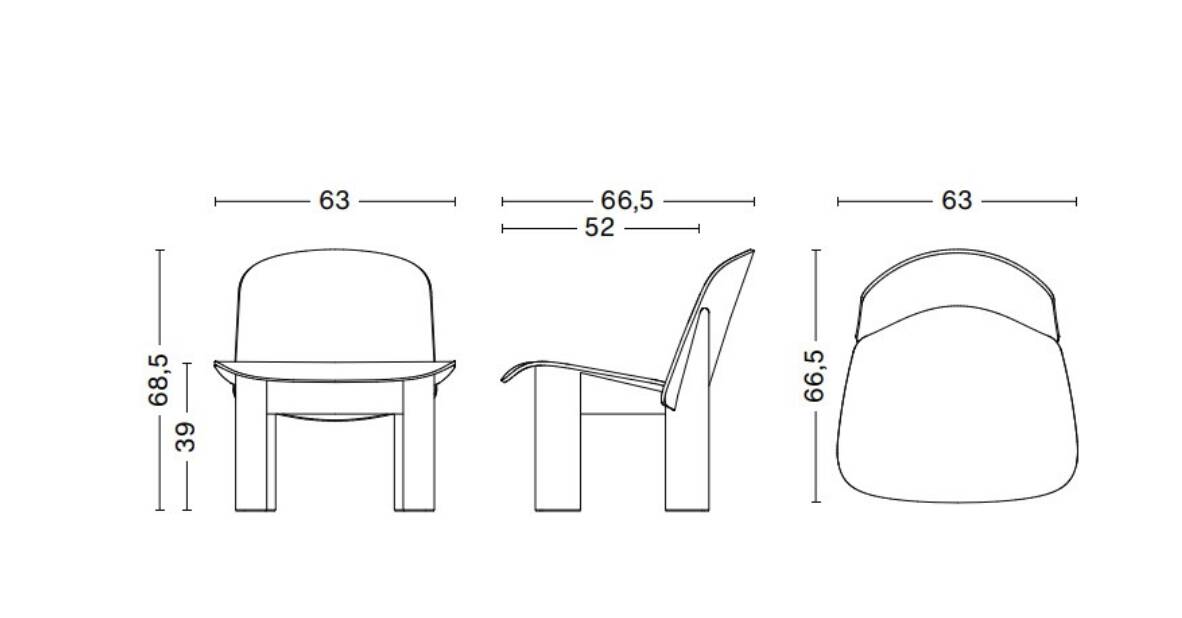 Chisel leather chaise lounge - Hay