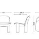 Chisel leather chaise lounge - Hay