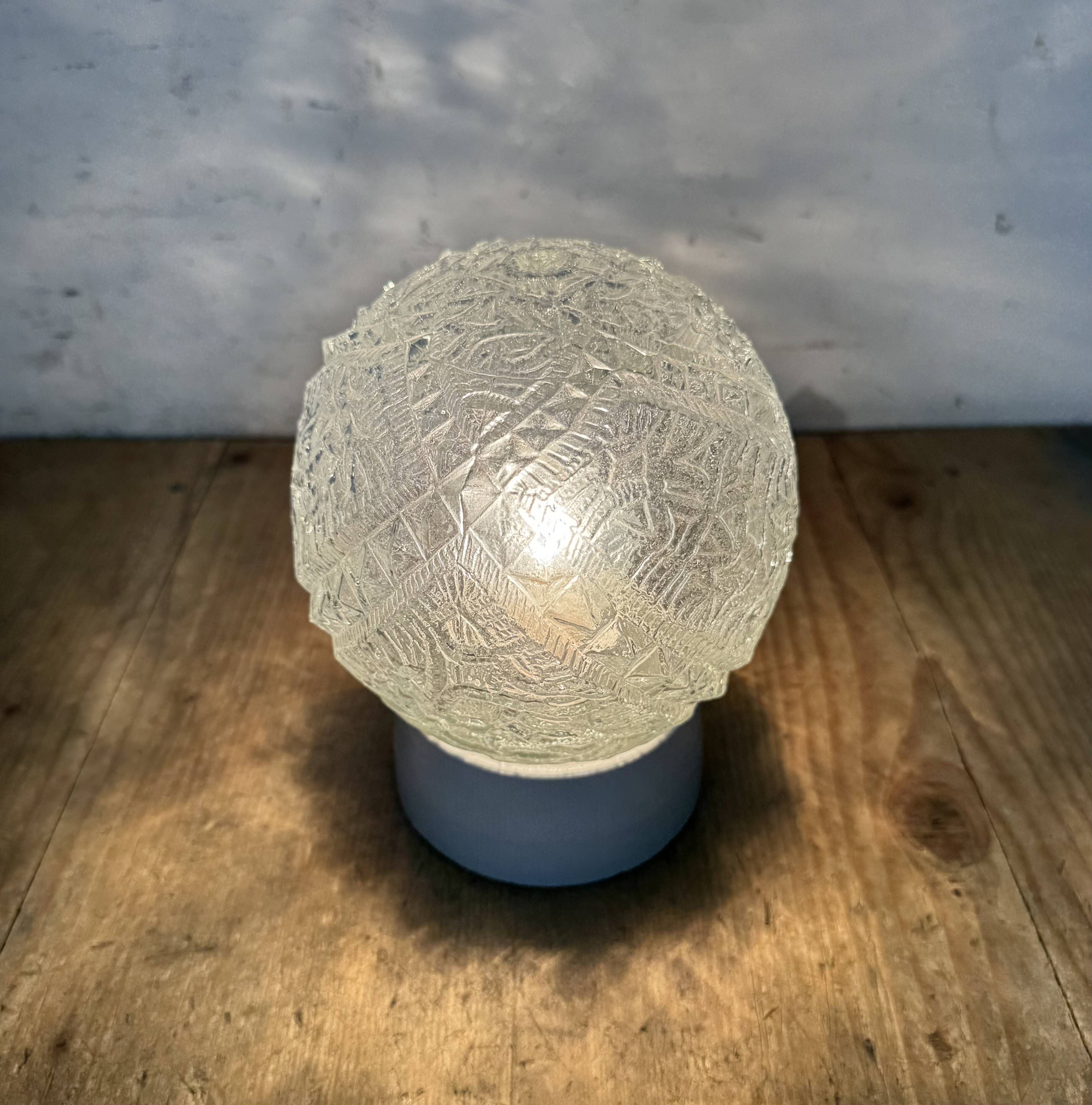 Vintage White Porcelain Ceiling Light, 1970s