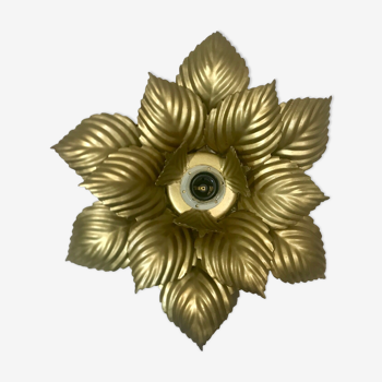 Applique ou plafonnier fleur dorée