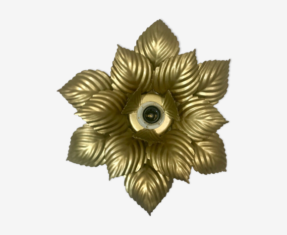 Applique ou plafonnier fleur dorée