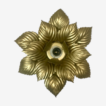 Wall lamp or ceiling lamp golden flower