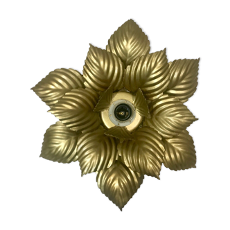 Wall lamp or ceiling lamp golden flower
