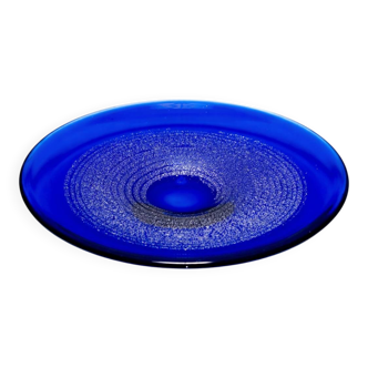 Glass bowl with gold foil, František Vízner, 1976, Czechoslovakia