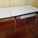 Old vintage 1965 white formica kitchen table