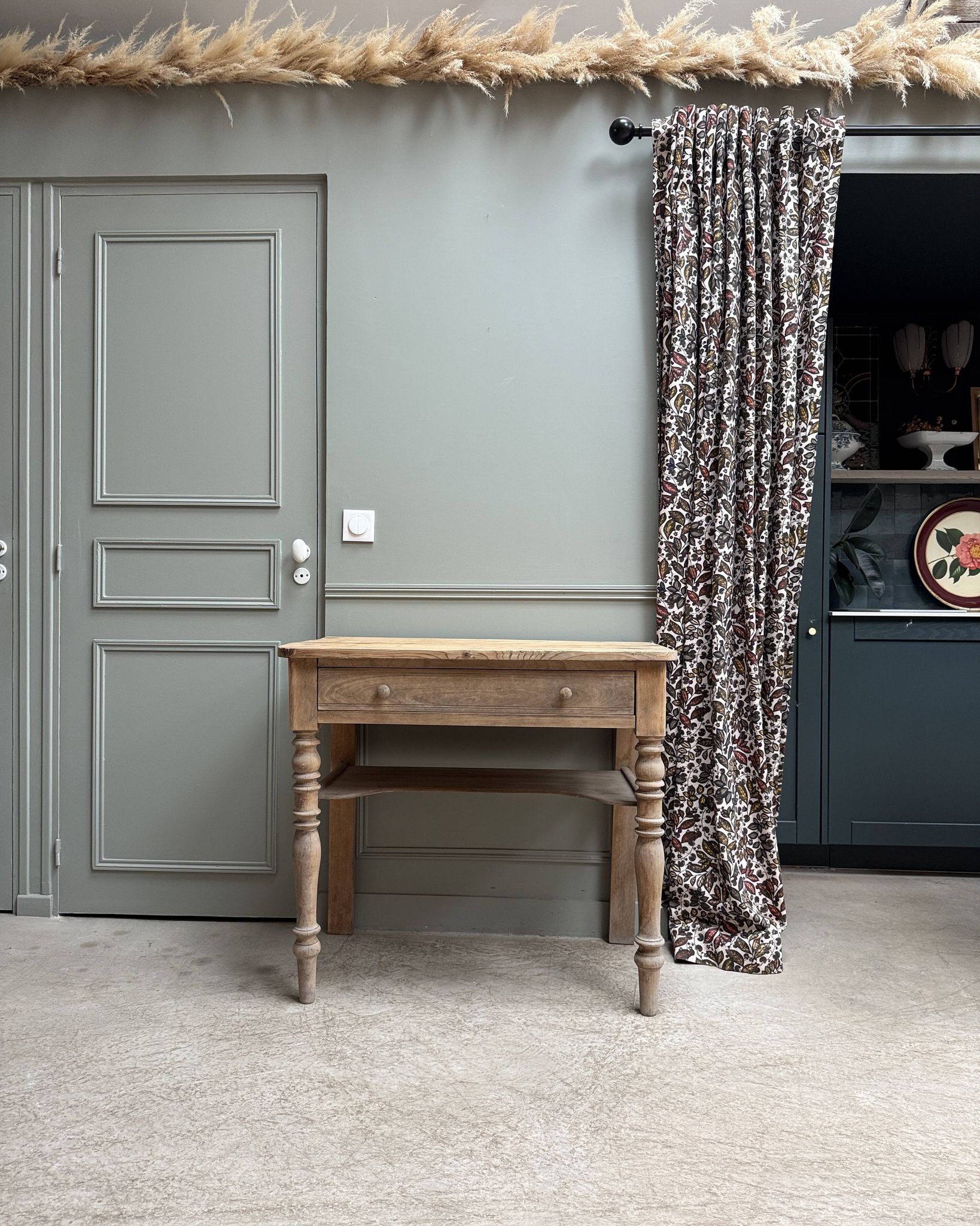 Small restored farmhouse console.