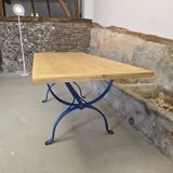 Table en fer forgé et bois massif