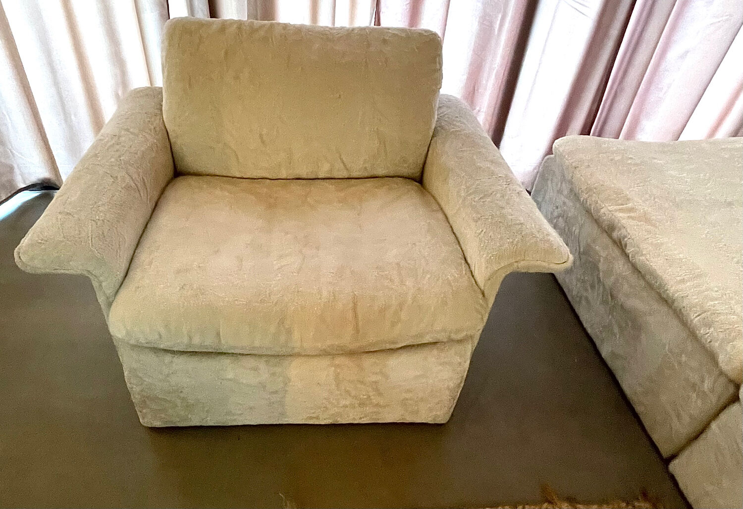 Modular corner sofa white pluche 7 elements