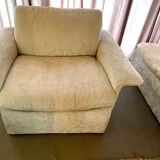 Modular corner sofa white pluche 7 elements