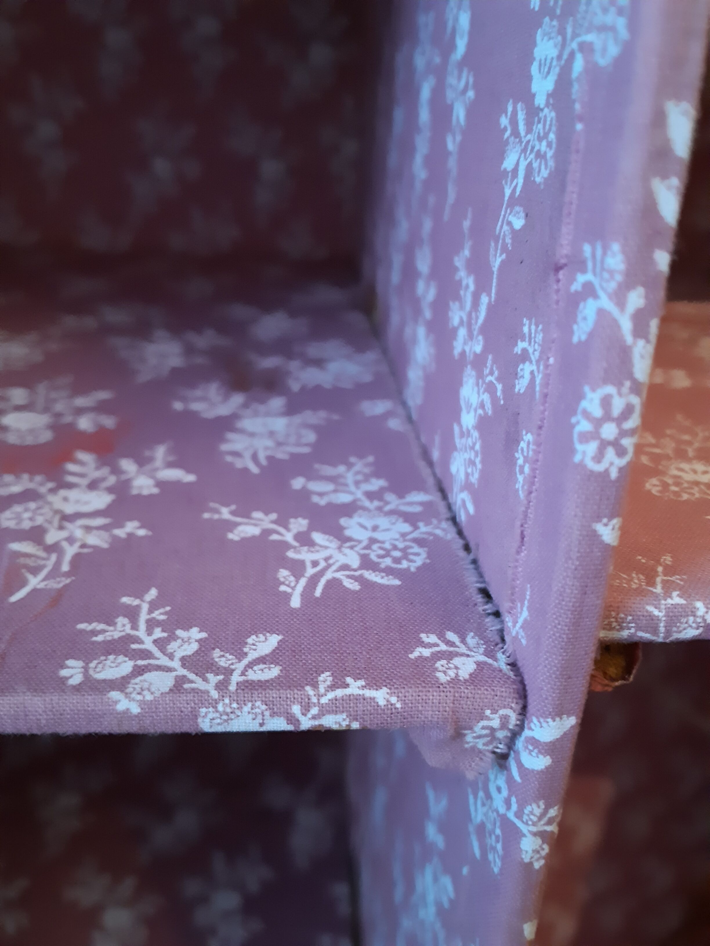 Handcrafted wooden doll cabinet, vintage French 50s