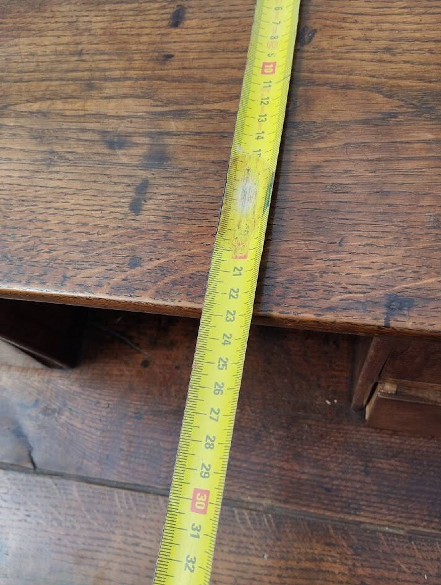 Victorian oak graduated desk – circa 1890-1910.