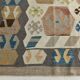 Tapis Kilim de luxe de style rare géométrique 9x11, tapis Kilim vintage de grande surface