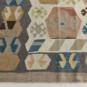 9x11 Geomtric Rare Style Luxury Kilim Rug, Large Area Vintage Kilim Rug