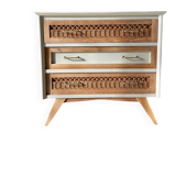 Commode vintage rotin