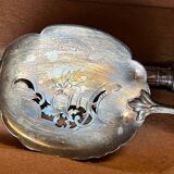 Art Deco important silver-plated metal cutlery set with wooden box Perrin early 20th century