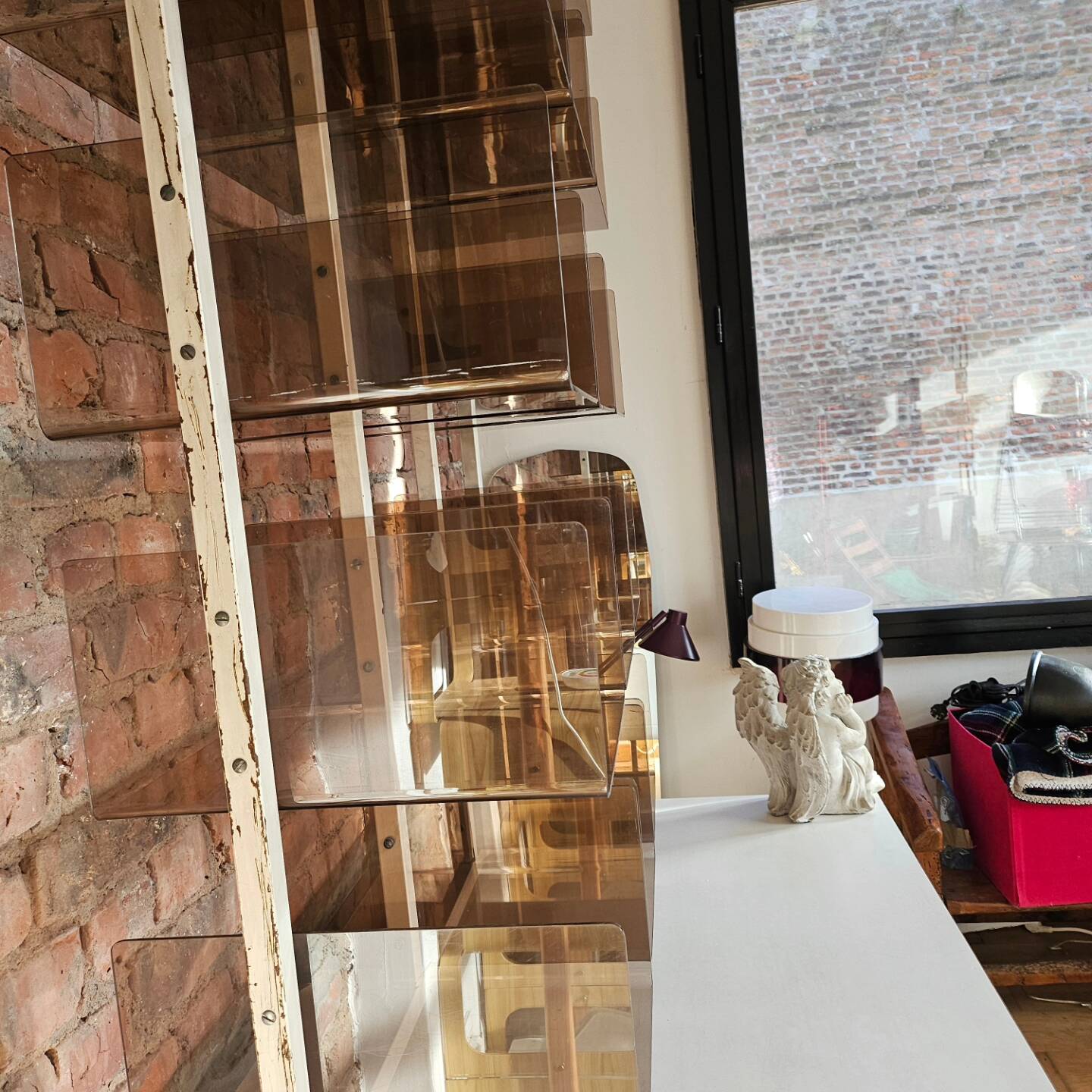 Plexiglass shelf & funky 70s