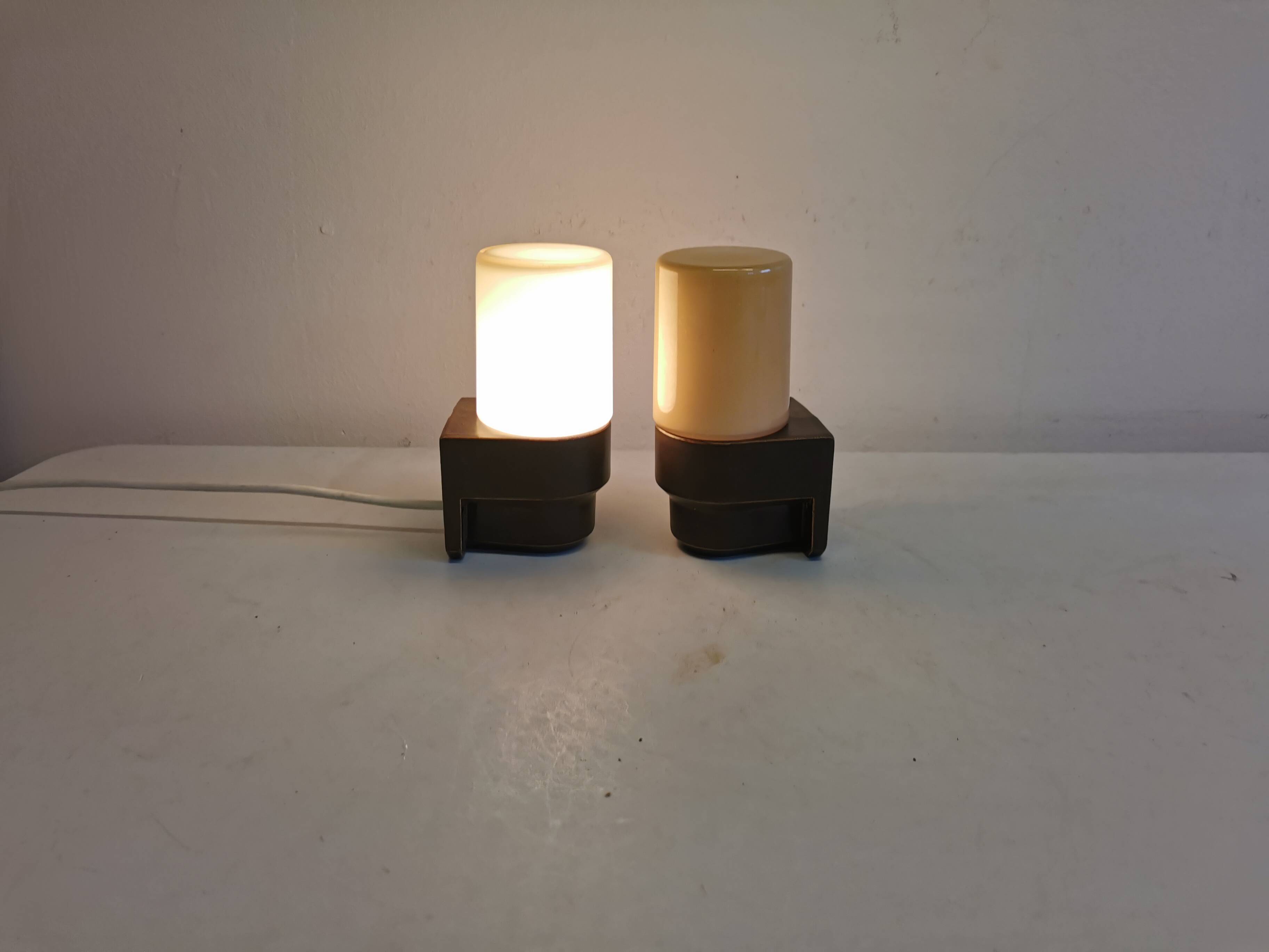 A pair of old bathroom lamps from Swedish IFÖ, 1960s