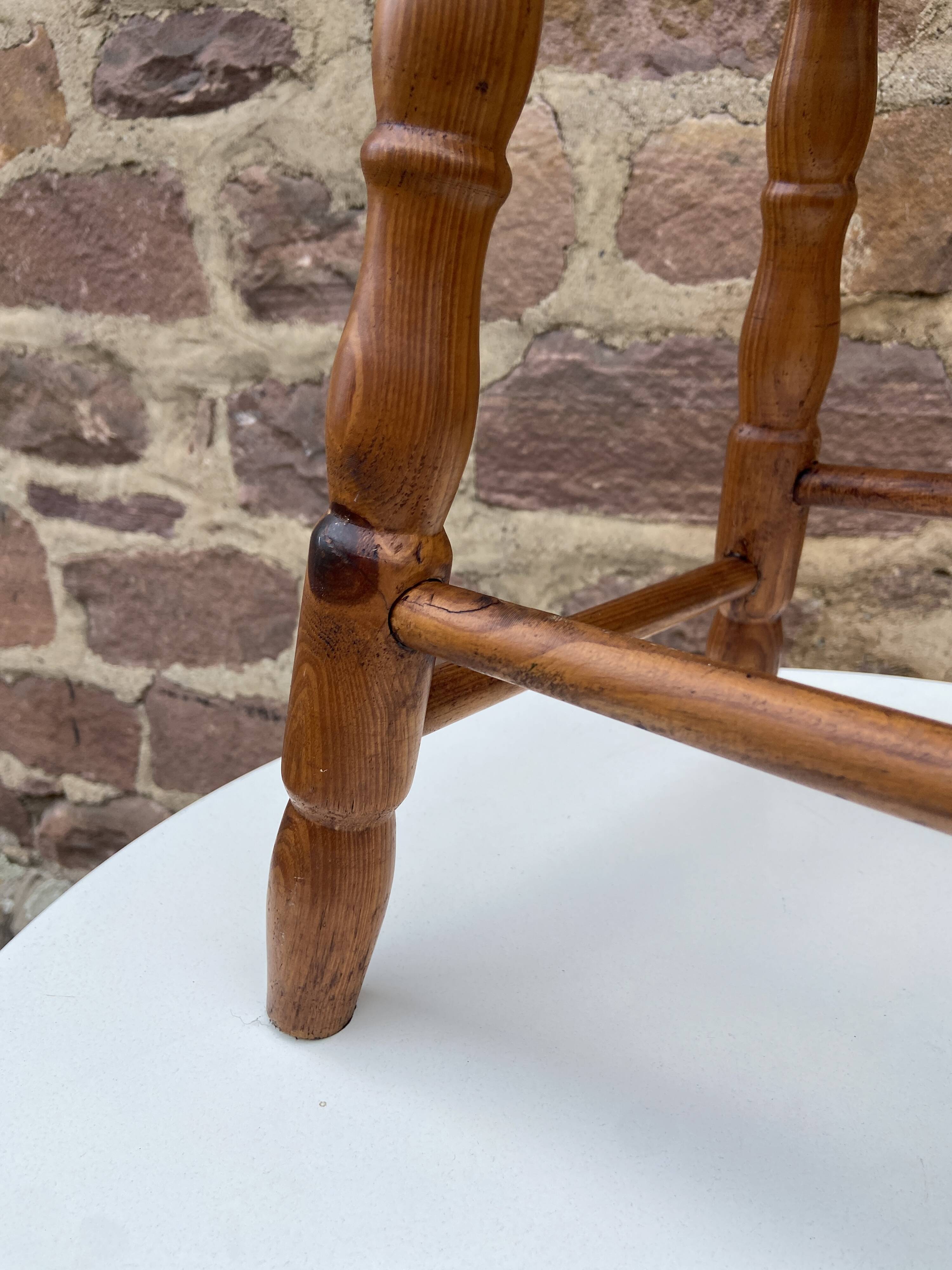 Vintage pine fir stool
