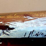 Contemporary art glassware, master glassmaker John A Slatcher. Gold & silver inclusion