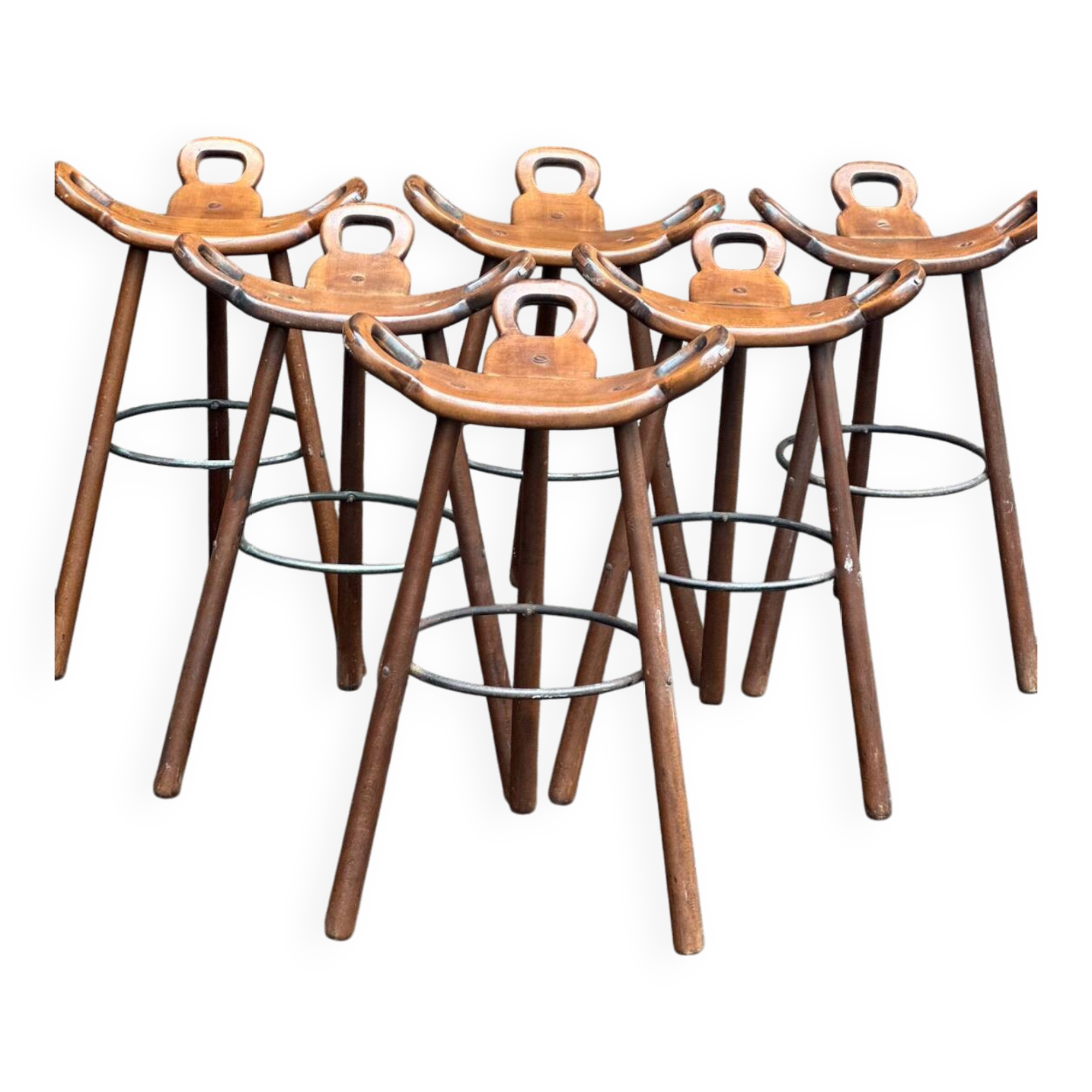 Set of 6 'Marbella' stools