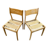 Pair of vintage Havana model chairs for Condorzio Sedie Frueli, Italy. 1960s