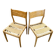 Pair of vintage Havana model chairs for Condorzio Sedie Frueli, Italy. 1960s