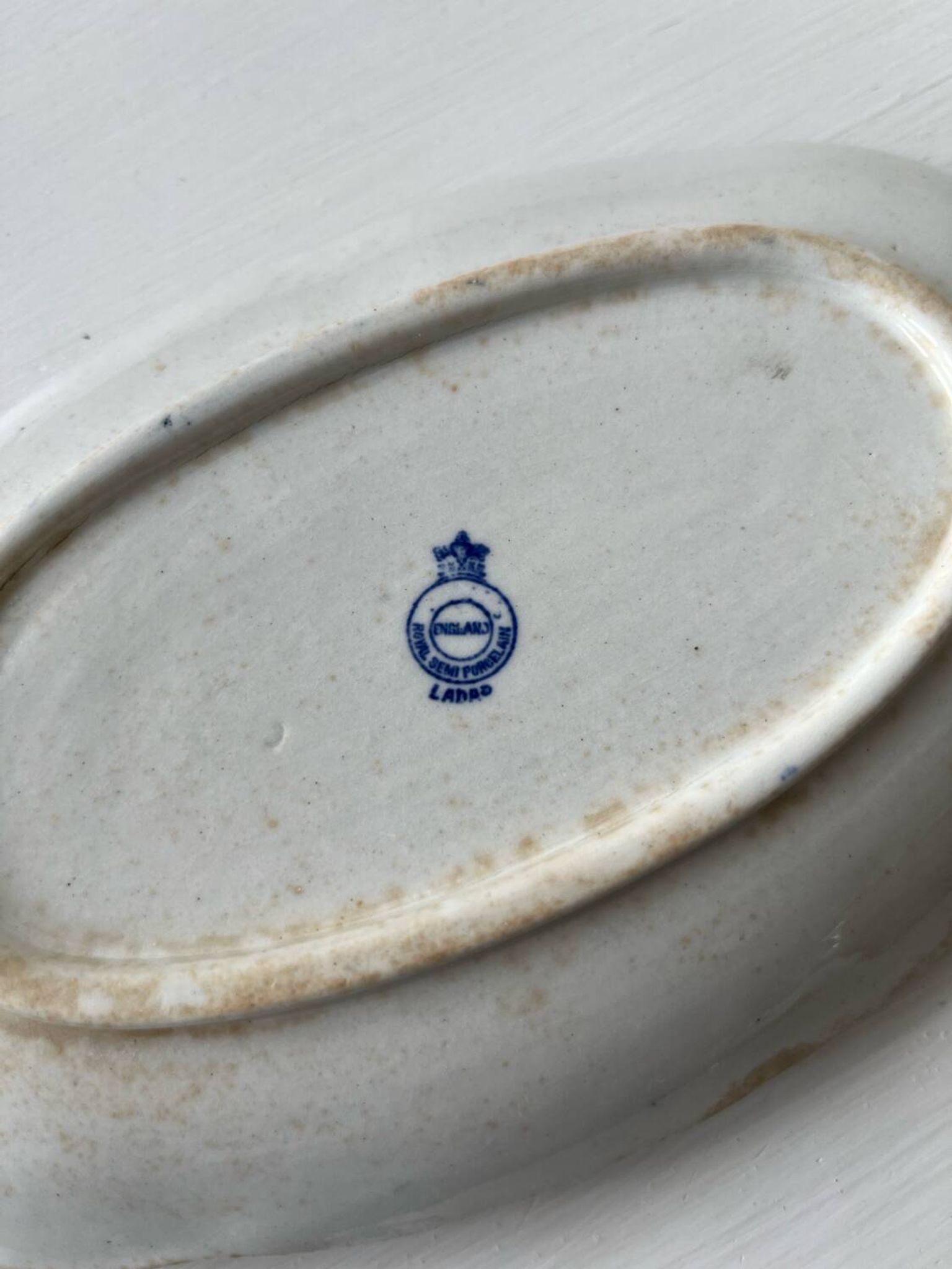 Old bowl in semi-porcelain England