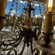 Crystal and bronze chandelier