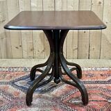 Mahogany and beech bistro table, made in the 1950s