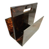 Designer plexiglass magazine rack