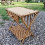 Rattan bedside table