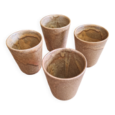 Quatre verres en grès "Digoin"