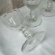 3 glass-cut pent foot glasses