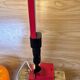 Vintage 70's red desk lamp.
